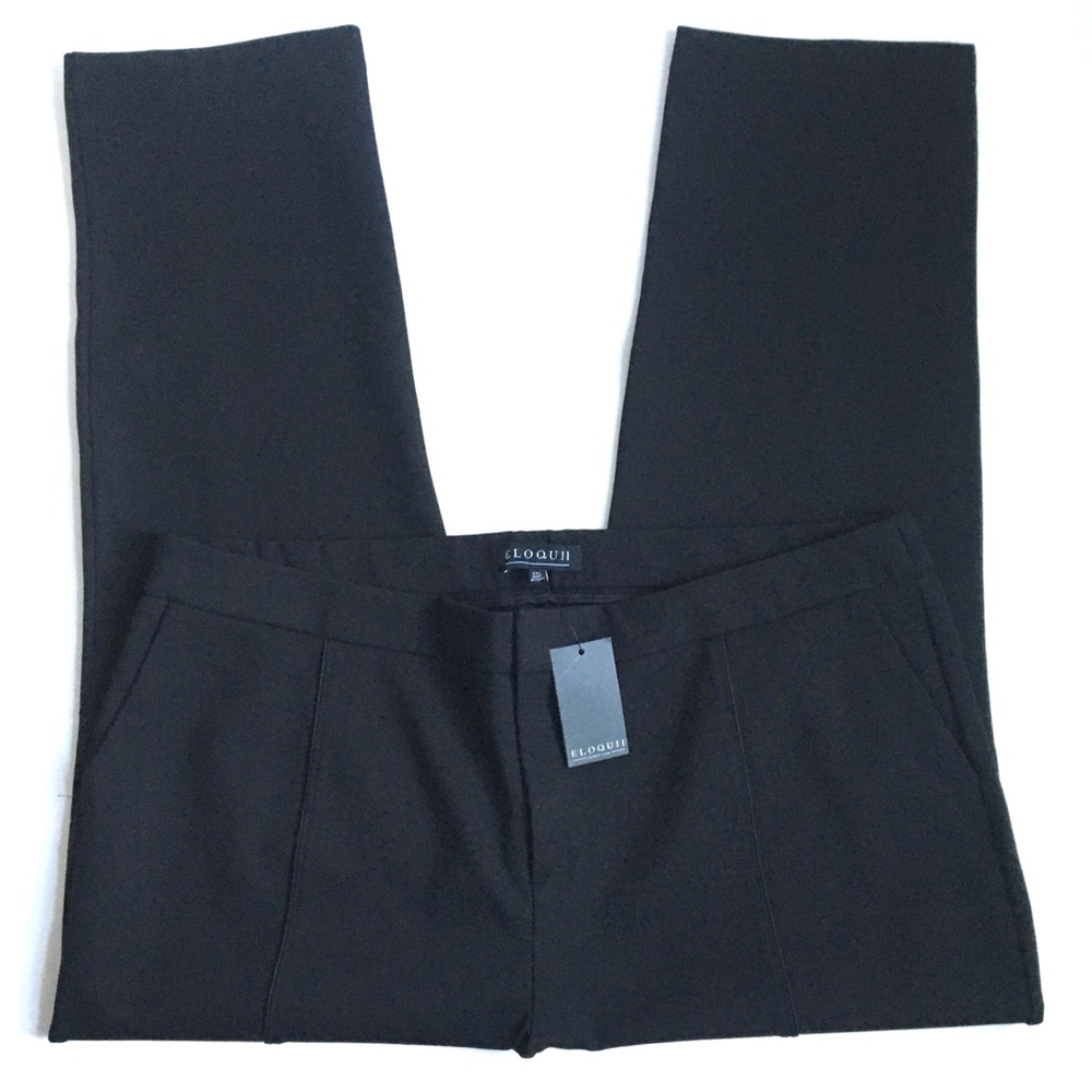 ELOQUII The Ultimate Stretch Slim Leg Pants Black Size 24L